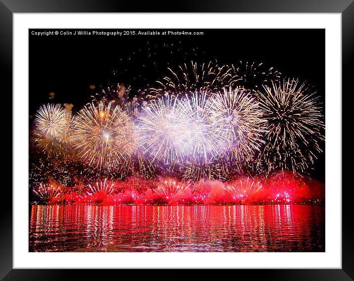  Perth WA Skyworks Australia day 2015 - 2 Framed Mounted Print by Colin Williams Photography