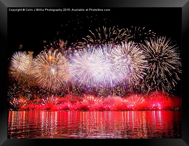  Perth WA Skyworks Australia day 2015 - 2 Framed Print by Colin Williams Photography