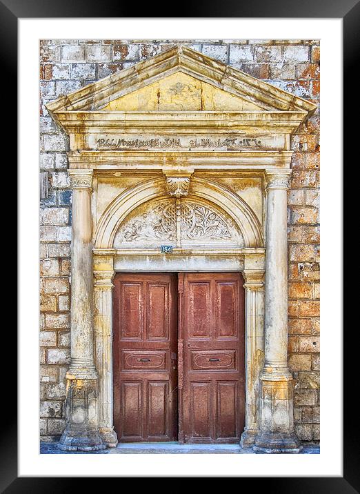 crete doorway Framed Mounted Print by Antony McAulay