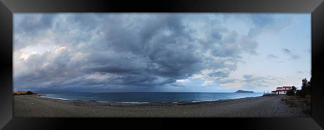 Gerani storm panorama Framed Print by Antony McAulay
