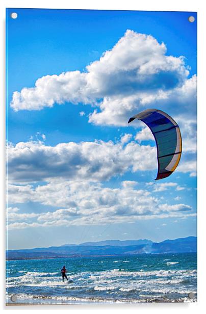 Kitesurfer Acrylic by Antony McAulay