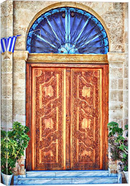 ornate wooden doors Canvas Print by Antony McAulay