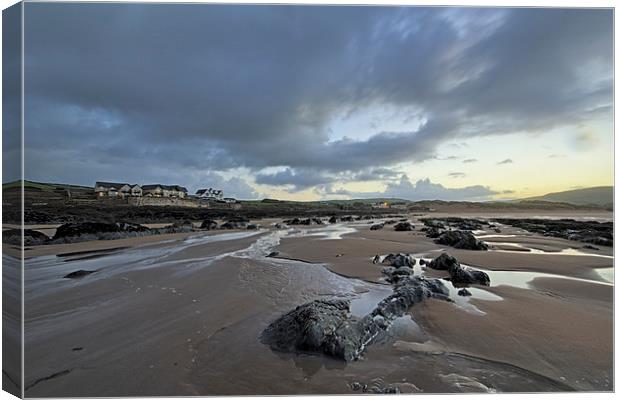  Early morning at Croyde Bay Canvas Print by Dave Wilkinson North Devon Ph