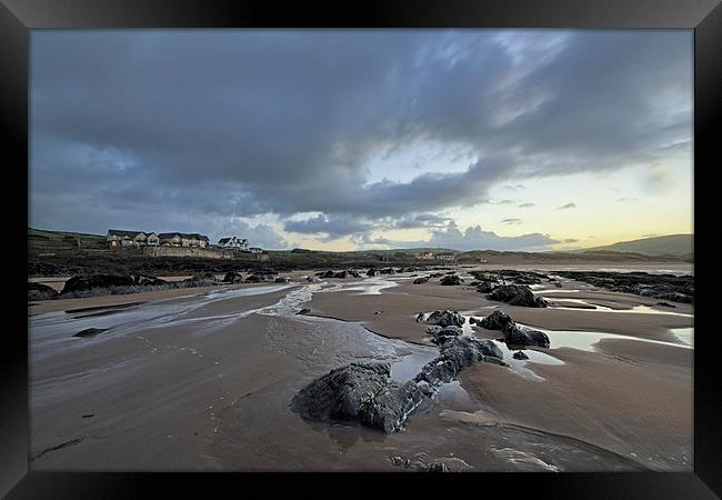  Early morning at Croyde Bay Framed Print by Dave Wilkinson North Devon Ph