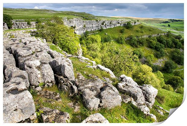  View From Malham Cove Yorkshire Print by Gary Kenyon