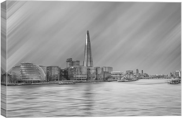 London Shard Art Canvas Print by Clive Eariss