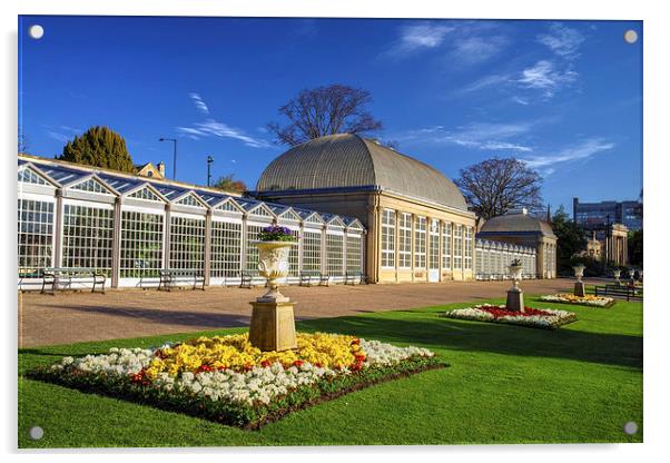  Sheffield Botanical Gardens and Pavilions Acrylic by Darren Galpin