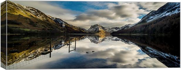 Buttermere, Cumbria Panoramic Canvas Print by Dave Hudspeth Landscape Photography
