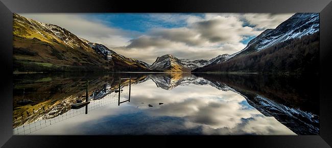  Buttermere, Cumbria Panoramic Framed Print by Dave Hudspeth Landscape Photography