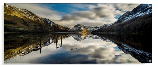  Buttermere, Cumbria Panoramic Acrylic by Dave Hudspeth Landscape Photography