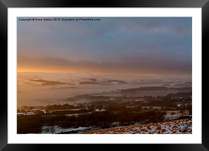  Winter Hill. Framed Mounted Print by Dave Staton