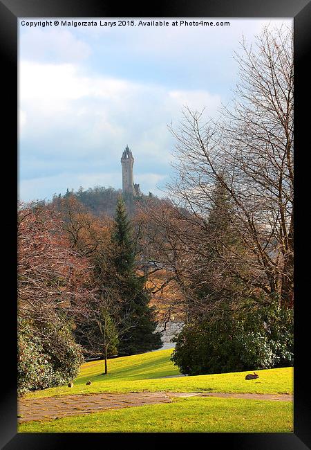 William Wallace Monument, Stirling, Scotland Framed Print by Malgorzata Larys