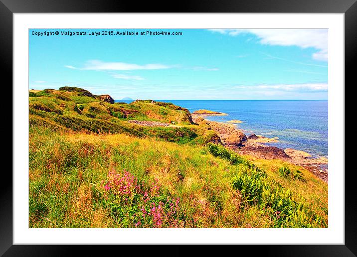 The seashore in Ayrshire, Scotland Framed Mounted Print by Malgorzata Larys