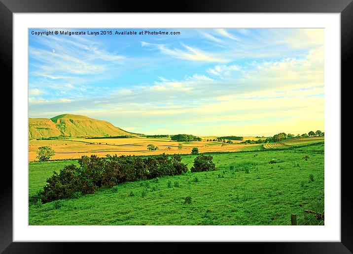 Beautiful Scottish landscape with rocky hills Framed Mounted Print by Malgorzata Larys
