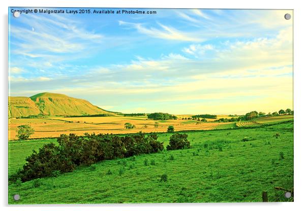 Beautiful Scottish landscape with rocky hills Acrylic by Malgorzata Larys