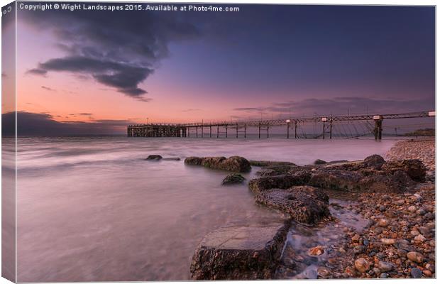 Totland Pier Canvas Print by Wight Landscapes