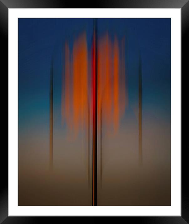  Abstract colour slashes Framed Mounted Print by Leighton Collins