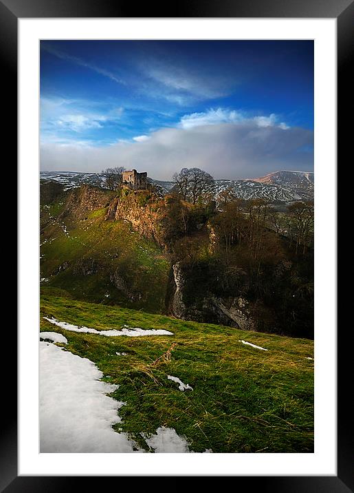 Peveril castle  Framed Mounted Print by Robert Fielding