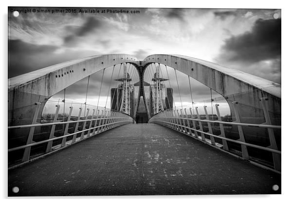  Salford Millennium Bridge Acrylic by simon pither