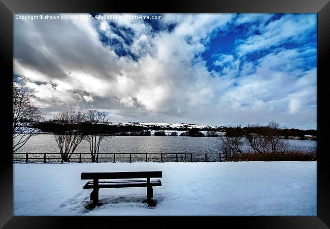  Titersworth Resivour to cold to sit brrrrr Framed Print by shawn bullock