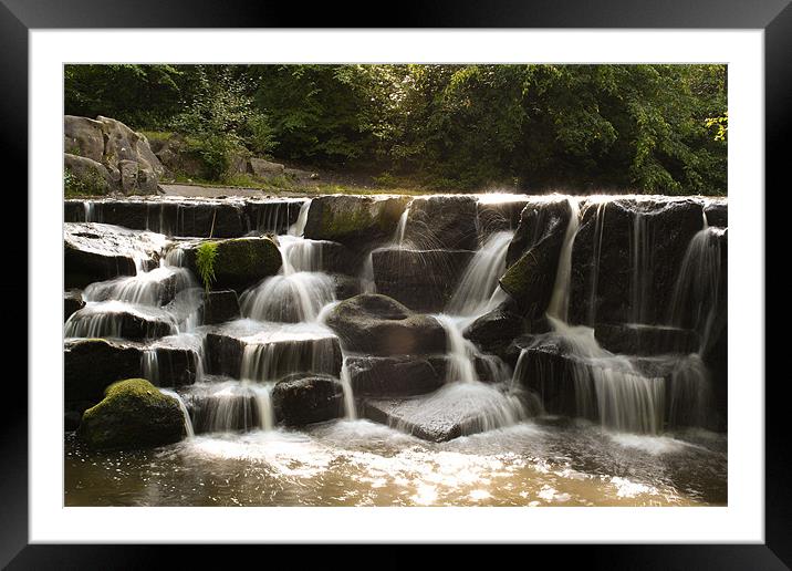 Waterfall Framed Mounted Print by Paulo Soares