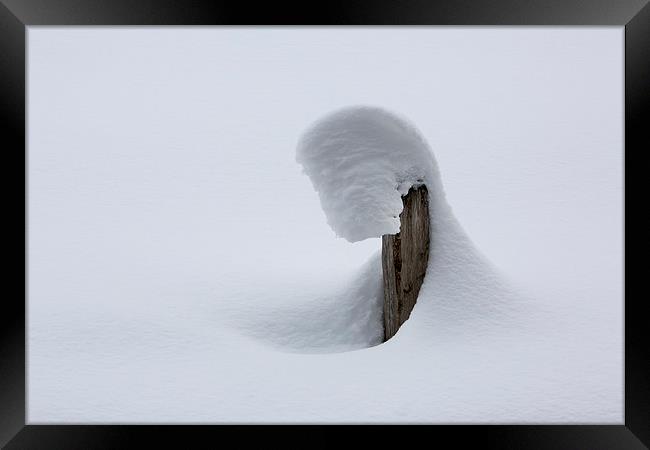  Shapes in snow 1 Framed Print by David Hare