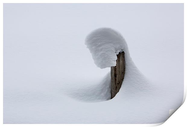  Shapes in snow 1 Print by David Hare