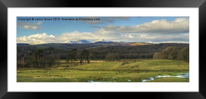  Rusland Valley Panorama Framed Mounted Print by Jamie Green