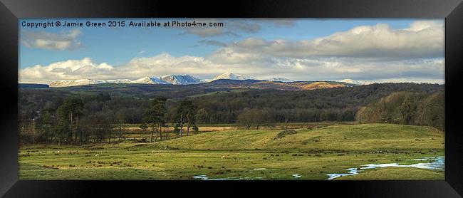  Rusland Valley Panorama Framed Print by Jamie Green