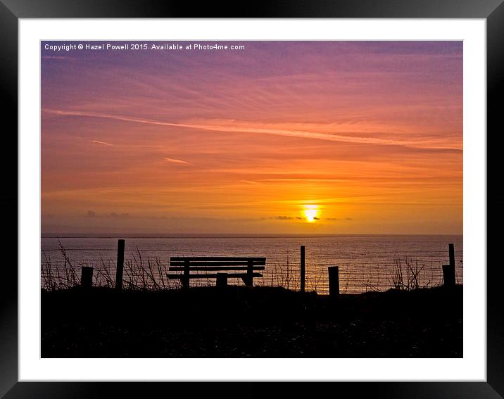  Sunset at Southerndown Framed Mounted Print by Hazel Powell