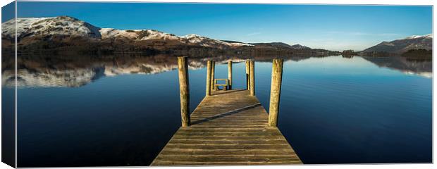  Derwentwater Panoramic Canvas Print by Dave Hudspeth Landscape Photography