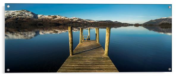  Derwentwater Panoramic Acrylic by Dave Hudspeth Landscape Photography