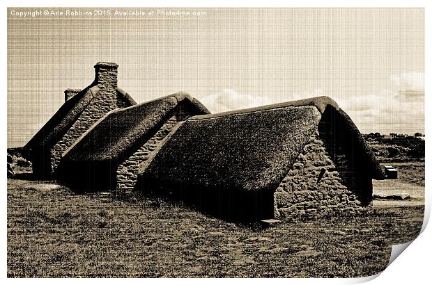  Bretagne Long House Old Pic style Print by Ade Robbins