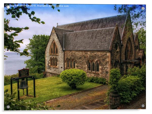 Church of Scotland in Innellan  Acrylic by Jane Braat