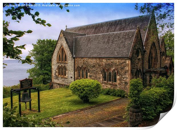 Church of Scotland in Innellan  Print by Jane Braat