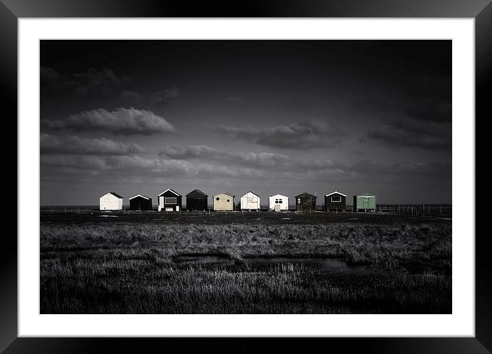  Seasalter Beach Huts Framed Mounted Print by Ian Hufton