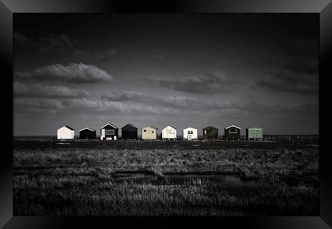  Seasalter Beach Huts Framed Print by Ian Hufton