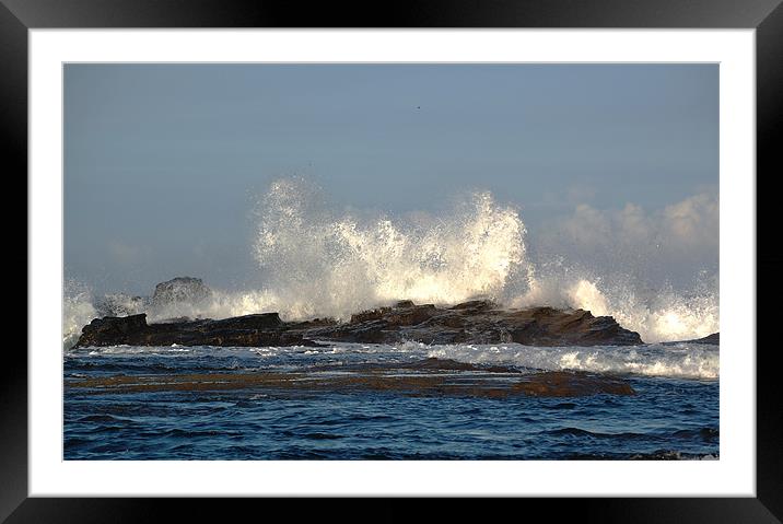 Crashing Waves Framed Mounted Print by james balzano, jr.