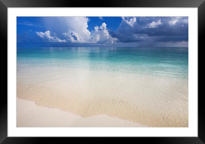  Wide Ocean. Maldives  Framed Mounted Print by Jenny Rainbow