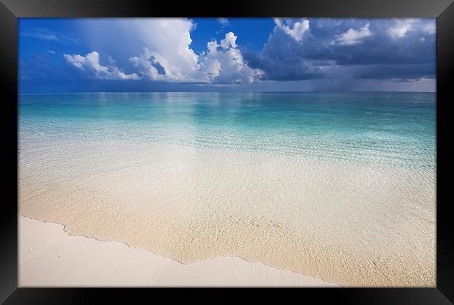  Wide Ocean. Maldives  Framed Print by Jenny Rainbow