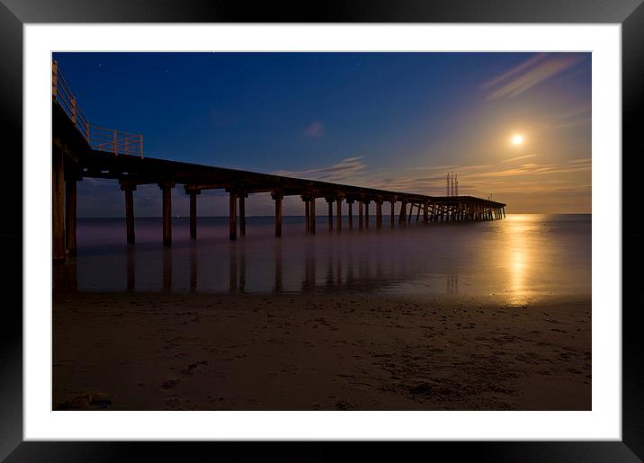  Moon light over the sea Framed Mounted Print by Paul Nichols