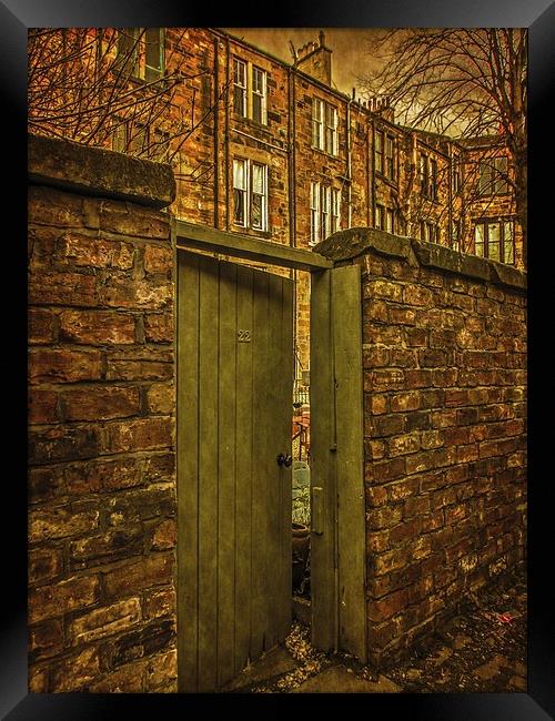  A Glimpse Through The Gate Framed Print by Tylie Duff Photo Art