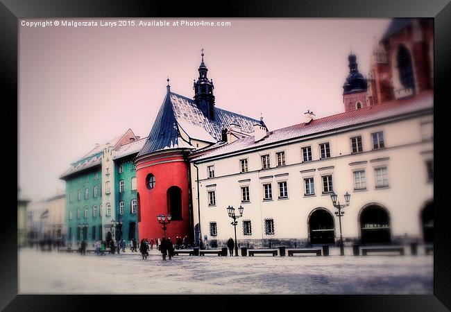 Old streets in the Old Town of Krakow, Poland, Eur Framed Print by Malgorzata Larys