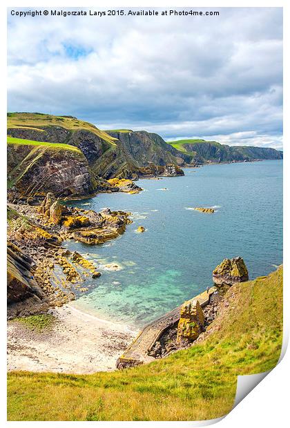  St Abbs Head, Scotland Print by Malgorzata Larys