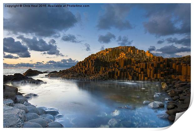  The Giants Causeway at Sunset Print by Chris Heal