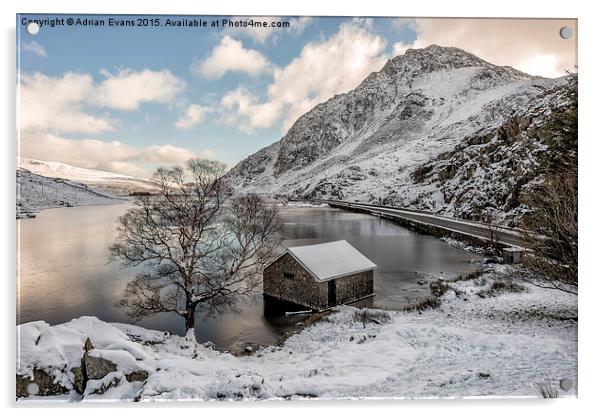 Llyn Ogwen Ogwen Valley Snowdonia Acrylic by Adrian Evans