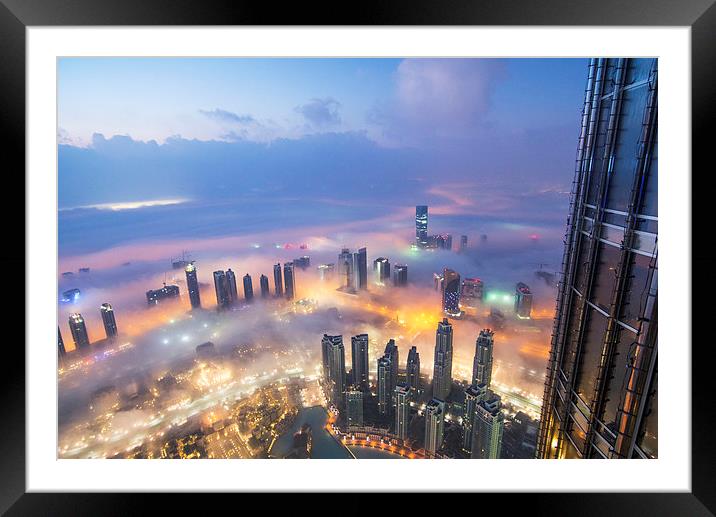  Neon Sunrise Framed Mounted Print by Dave Wragg