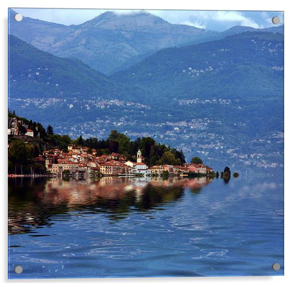  Lake Maggiore Italian lakes Acrylic by Tony Bates
