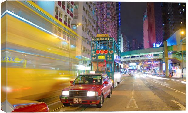 Hong Kong at night. Canvas Print by Louise Wilden