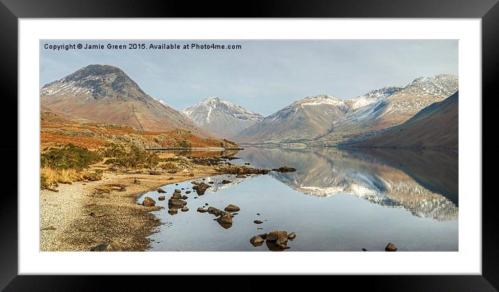 Wastwater Shoreline Framed Mounted Print by Jamie Green